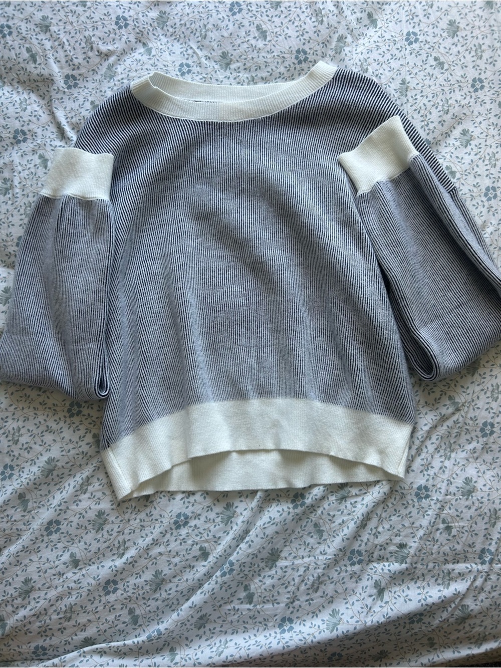 Blue striped sweater